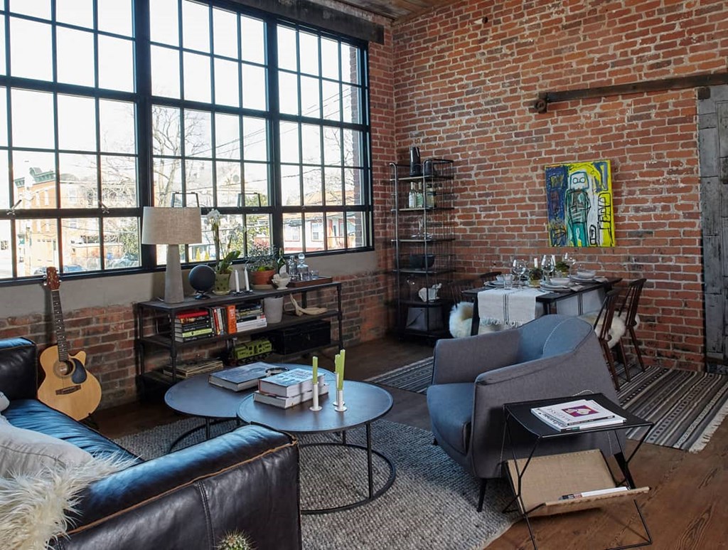 Living Room Interior Living Room Interior at Shirt Factory Lofts, Norwalk, Connecticut