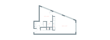 720 Sq Ft A2 Floor Plan at The Platform, Connecticut