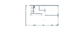 890 Sq. Ft. A4 Floor Plan at The Platform, Norwalk, CT