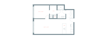 760 Sq Ft A6 Floor Plan at The Platform, Norwalk