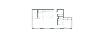 1000 Sq. Ft. B7 Floor Plan at The Platform, Norwalk, CT