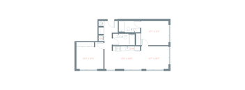 880 Sq. Ft. B8 Floor Plan at The Platform, Norwalk, 06854