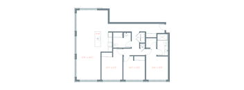 1620 Sq. Ft. C1 Floor Plan at The Platform, Norwalk, Connecticut
