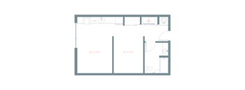 560 Sq. Ft. S1 Floor Plan at The Platform, Norwalk
