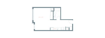 530 Sq. Ft. S2 Floor Plan at The Platform, Connecticut