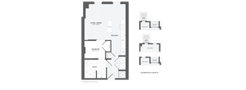 Studio S11MTa Floor Plan at The Audubon New Haven, New Haven