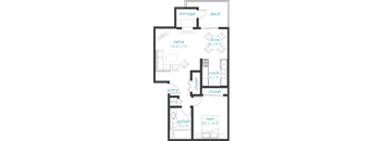 1 Bed 1 Bath Floor Plan at Notch 8, Washington, 98444