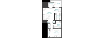 1 Bedroom 1 Bath Floor Plan at Notch 8, Tacoma, WA, 98444