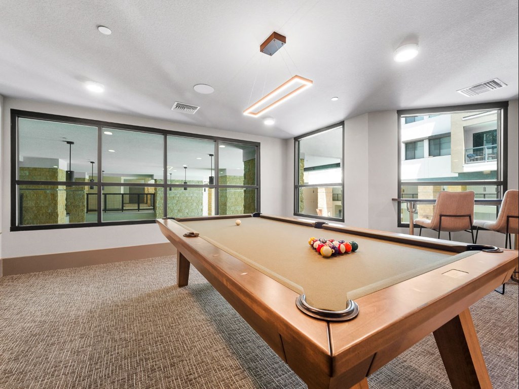 activity room with pool table at Scottsdale Grand, Arizona, 85260