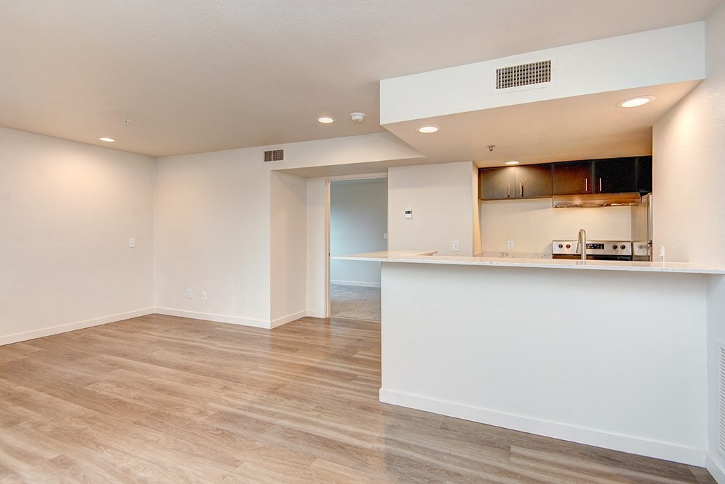 Kent Apartments- Astral Apartments- stairway- countertop bar