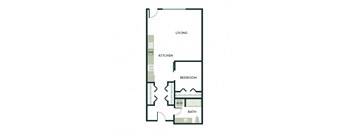 a floor plan of a bedroom apartment