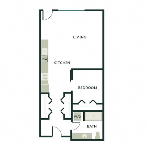 a floor plan of a bedroom apartment