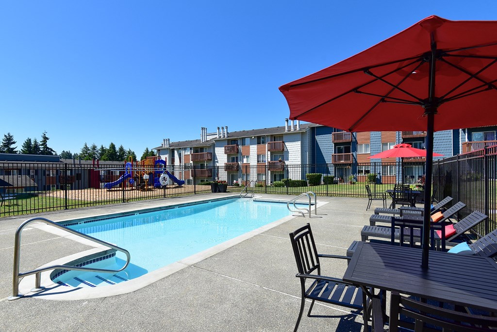 our apartments showcase an unique swimming pool
