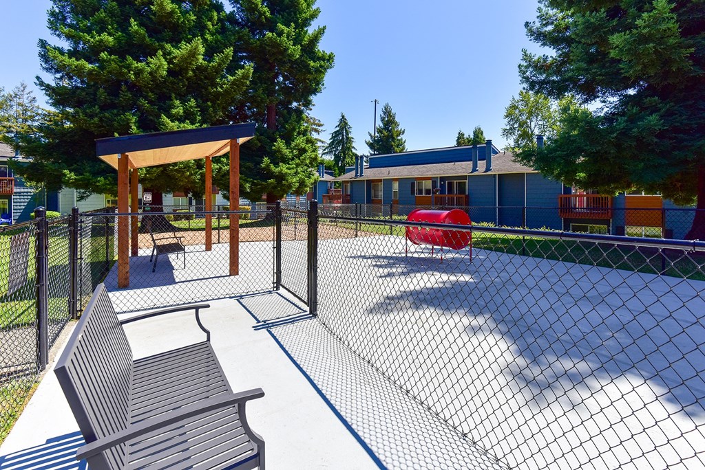 our apartments have a dog park with a playground