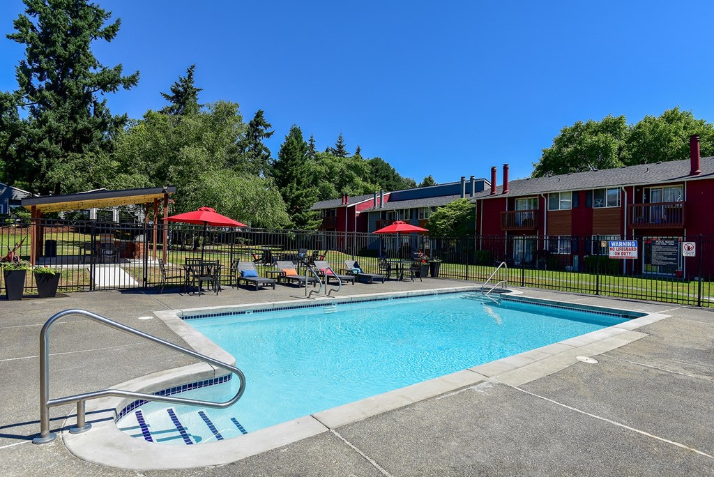 our apartments showcase an unique swimming pool