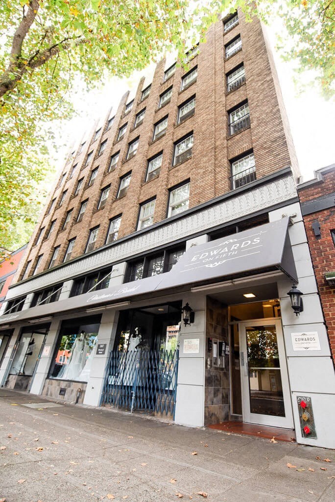 Front Entrance Sign for Edwards on Fifth in Seattle, Washington