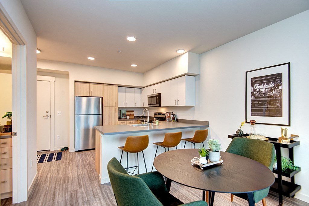 Modern Living Room at Hazel Apartments, Edmonds, Washington