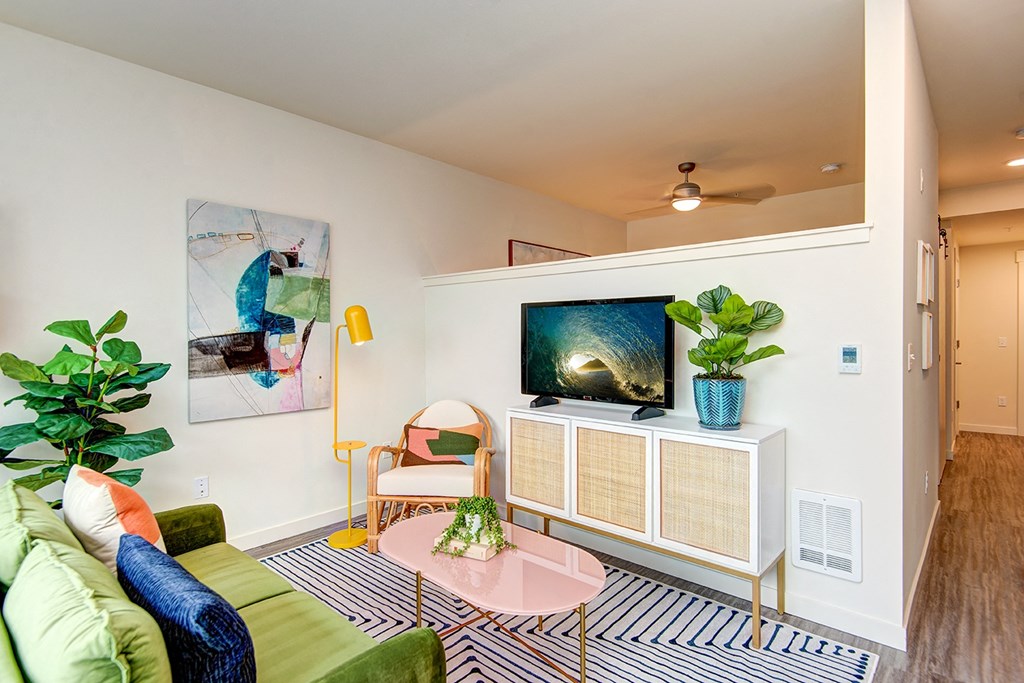 living room at Hazel Apartments, Washington, 98026