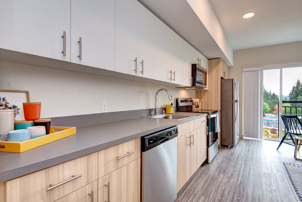 Large Kitchen at Hazel Apartments, Edmonds, WA