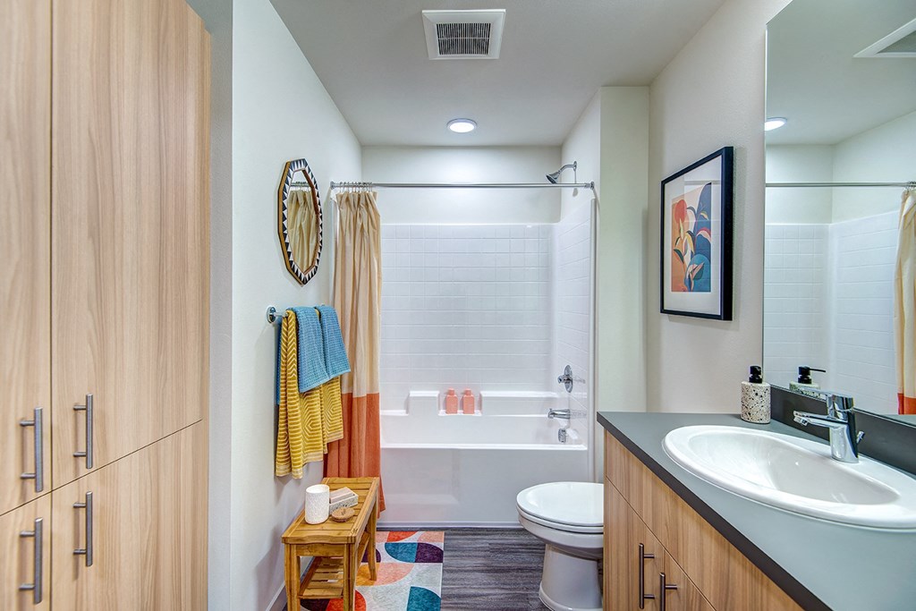 Bathroom at Hazel Apartments, Edmonds, Washington