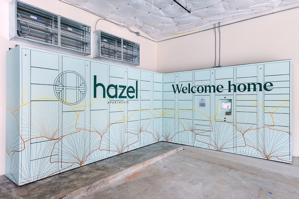 package lockers at Hazel Apartments, Edmonds