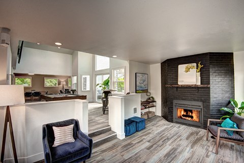 Clubhouse area at The Lynx Apartments, Washington