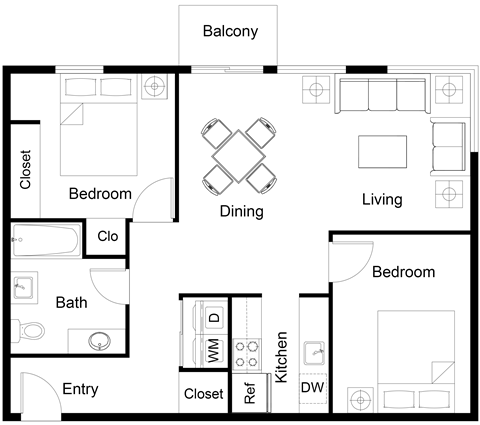 Two Bedroom Apartment in Seattle