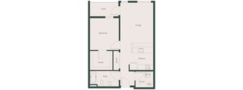 B1 Floor Plan at Cru at Willows, Redmond, WA