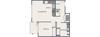 a drawing of a floor plan of a house at Gage On Sixth, Tacoma, 98406