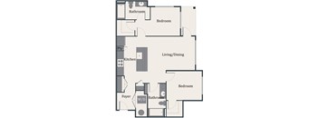 a diagram of a floor plan of a house at Gage On Sixth, Tacoma