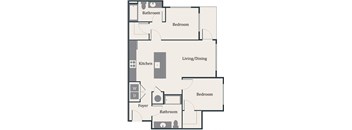 an illustration of a floor plan of a house at Gage On Sixth, Tacoma, 98406
