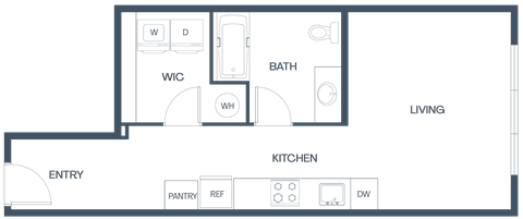 A3 ADA Floor Plan at Baldwyn, Seattle, WA 98125