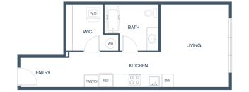 A3 ALT Floor Plan at Baldwyn, Seattle, WA