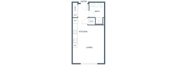 A1 Floor Plan at Baldwyn, Seattle, 98125