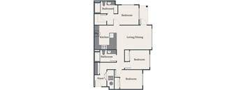 a diagram of a floor plan of a house at Gage On Sixth, Washington