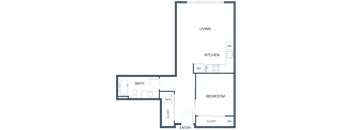 A6 Floor Plan at Baldwyn, Seattle, WA 98125