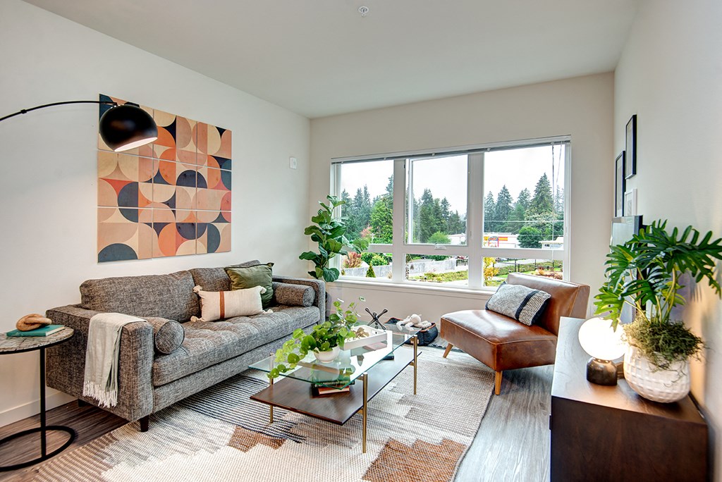 Spacious Living Area at Hazel Apartments, Washington