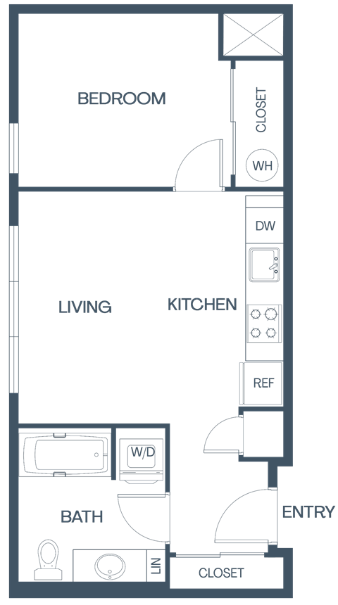 B8 Floor Plan at Baldwyn, Seattle, WA 98125