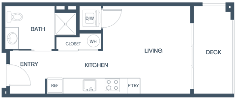 S3A Floor Plan at Baldwyn, Seattle, WA