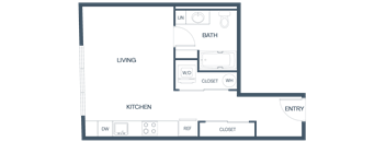 A8 Floor Plan at Baldwyn, Seattle Washington