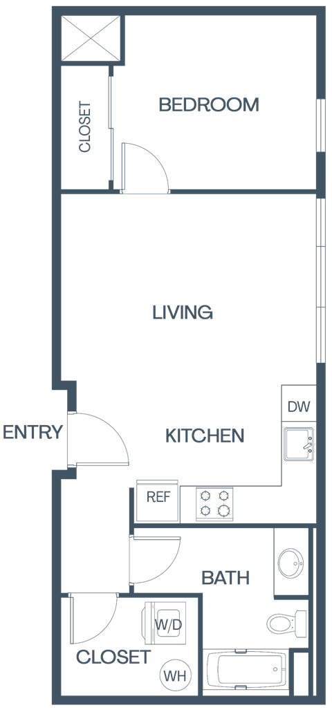 B3 Floor Plan at Baldwyn, Seattle, WA