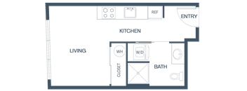 S1 Floor Plan at Baldwyn, Seattle Washington  