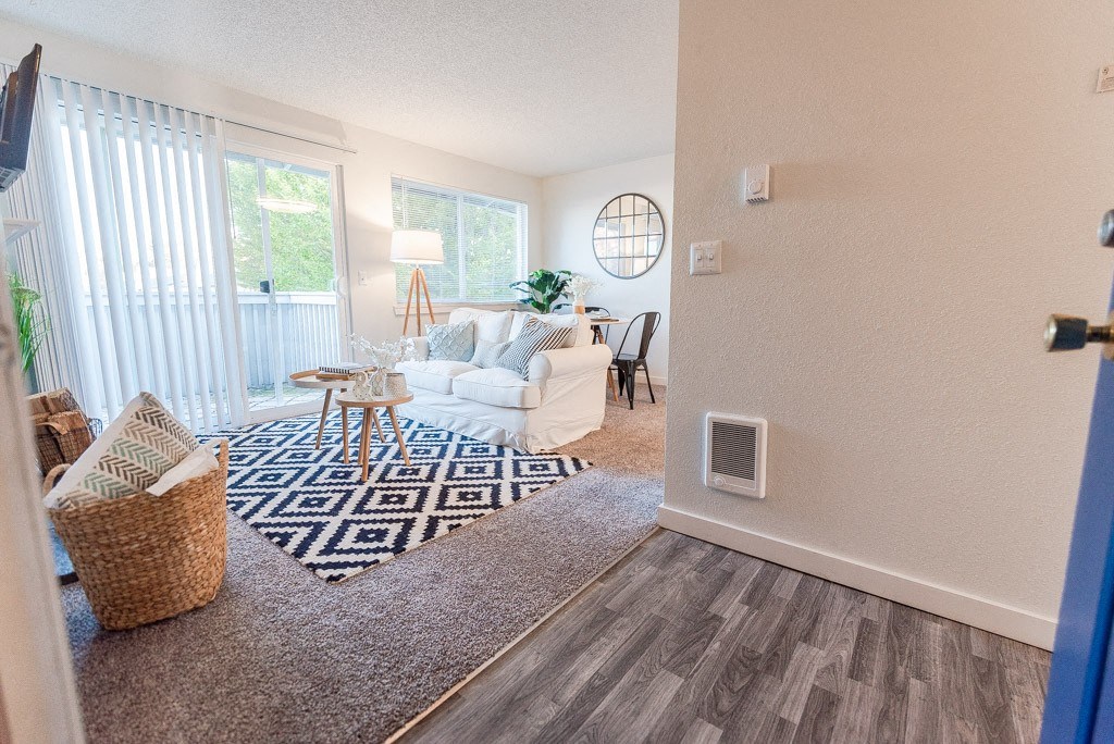 Living room area at ReVive Apartments, Washington, 98424