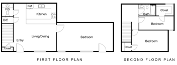 3 Bedroom 1.5 Bath Floor Plan