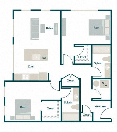 Striata Floor Plan at Hazel Apartments, Edmonds, WA, 98026