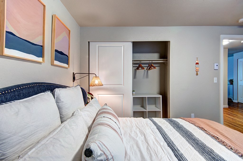 Everett Apartments-  The Lynx Bedroom and Closet