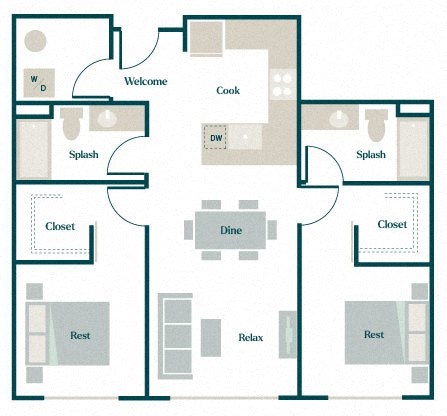 Verity Floor Plan at Hazel Apartments, Edmonds, WA