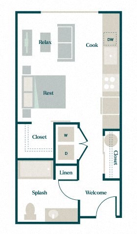 Violet Floor Plan at Hazel Apartments, Edmonds, WA, 98026