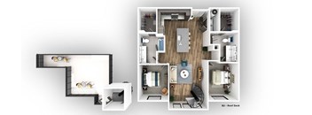the? floor plan  woodland commons apartments  670 sq ft