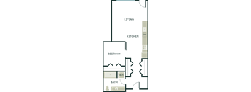 a floor plan of a bedroom apartment